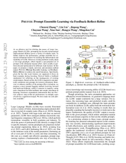 PREFER: Prompt Ensemble Learning via Feedback-Reflect-Refine