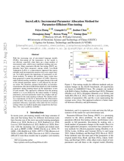IncreLoRA: Incremental Parameter Allocation Method for
  Parameter-Efficient Fine-tuning