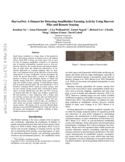 HarvestNet: A Dataset for Detecting Smallholder Farming Activity Using
  Harvest Piles and Remote Sensing