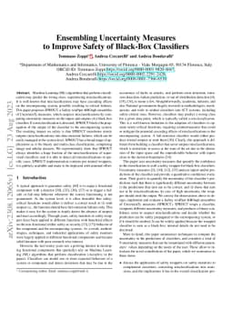 Ensembling Uncertainty Measures to Improve Safety of Black-Box
  Classifiers