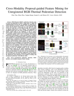 Cross-Modality Proposal-guided Feature Mining for Unregistered
  RGB-Thermal Pedestrian Detection
