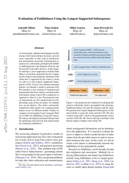 Evaluation of Faithfulness Using the Longest Supported Subsequence