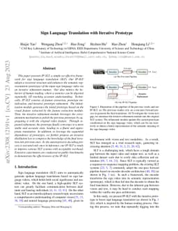 Sign Language Translation with Iterative Prototype