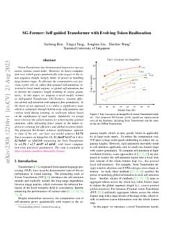 SG-Former: Self-guided Transformer with Evolving Token Reallocation