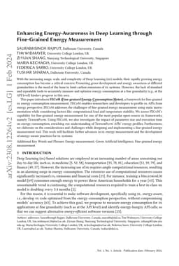 Enhancing Energy-Awareness in Deep Learning through Fine-Grained Energy
  Measurement