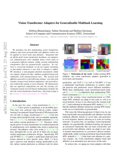 Vision Transformer Adapters for Generalizable Multitask Learning