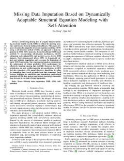 Missing Data Imputation Based on Dynamically Adaptable Structural
  Equation Modeling with Self-Attention