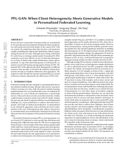 PFL-GAN: When Client Heterogeneity Meets Generative Models in
  Personalized Federated Learning