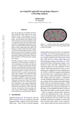 Are ChatGPT and GPT-4 Good Poker Players? -- A Pre-Flop Analysis
