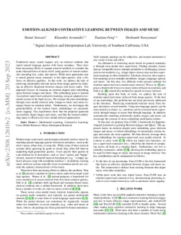 Emotion-Aligned Contrastive Learning Between Images and Music