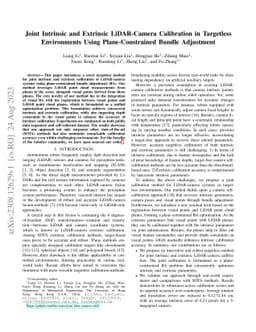 Joint Intrinsic and Extrinsic LiDAR-Camera Calibration in Targetless
  Environments Using Plane-Constrained Bundle Adjustment