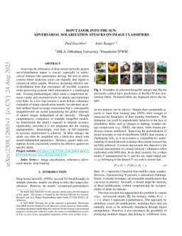 Don't Look into the Sun: Adversarial Solarization Attacks on Image
  Classifiers