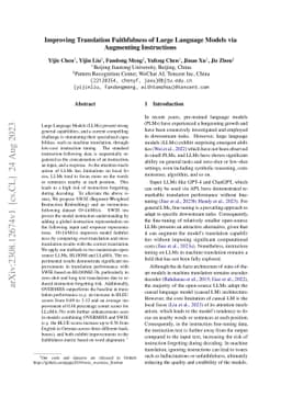 Improving Translation Faithfulness of Large Language Models via
  Augmenting Instructions