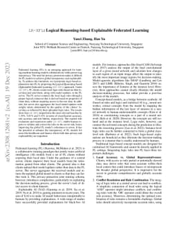 LR-XFL: Logical Reasoning-based Explainable Federated Learning