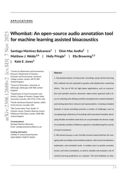 Whombat: An open-source annotation tool for machine learning development
  in bioacoustics