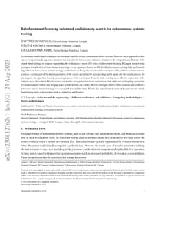 Reinforcement Learning Informed Evolutionary Search for Autonomous
  Systems Testing