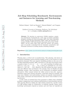 Job Shop Scheduling Benchmark: Environments and Instances for Learning and Non-learning Methods