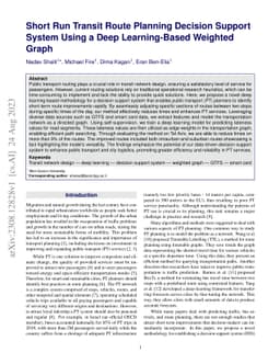 Short Run Transit Route Planning Decision Support System Using a Deep
  Learning-Based Weighted Graph