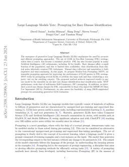 Large Language Models Vote: Prompting for Rare Disease Identification