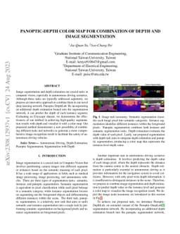 Panoptic-Depth Color Map for Combination of Depth and Image Segmentation