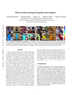 POCO: 3D Pose and Shape Estimation with Confidence
