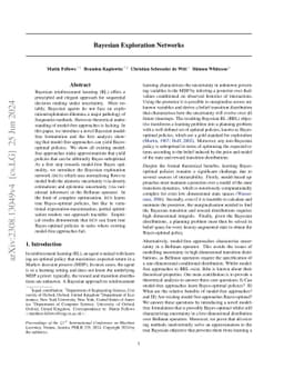 Bayesian Exploration Networks