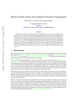 Business Metric-Aware Forecasting for Inventory Management