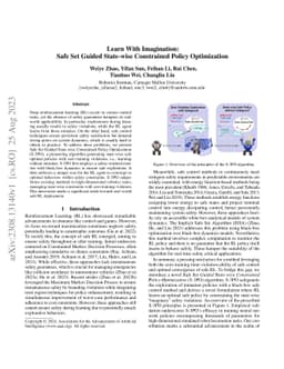 Learn With Imagination: Safe Set Guided State-wise Constrained Policy
  Optimization