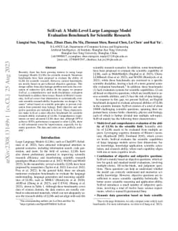 SciEval: A Multi-Level Large Language Model Evaluation Benchmark for
  Scientific Research