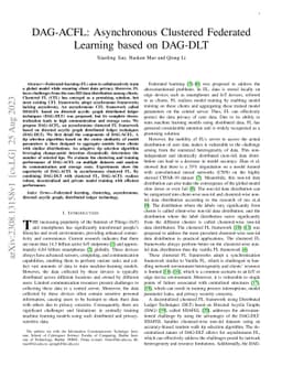 DAG-ACFL: Asynchronous Clustered Federated Learning based on DAG-DLT