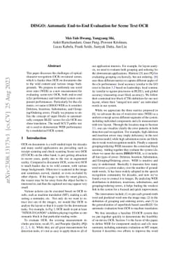 DISGO: Automatic End-to-End Evaluation for Scene Text OCR