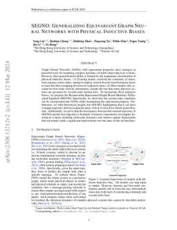 SEGNO: Generalizing Equivariant Graph Neural Networks with Physical
  Inductive Biases