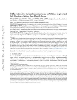 WSTac: Interactive Surface Perception based on Whisker-Inspired and
  Self-Illuminated Vision-Based Tactile Sensor
