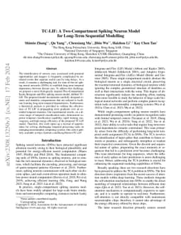 TC-LIF: A Two-Compartment Spiking Neuron Model for Long-Term Sequential
  Modelling