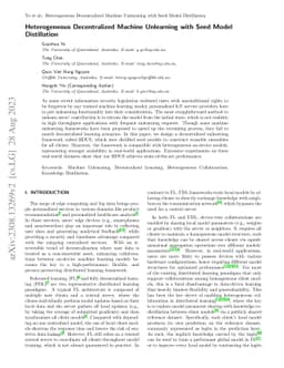 Heterogeneous Decentralized Machine Unlearning with Seed Model
  Distillation