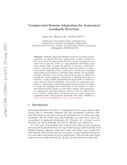 Unsupervised Domain Adaptation for Anatomical Landmark Detection