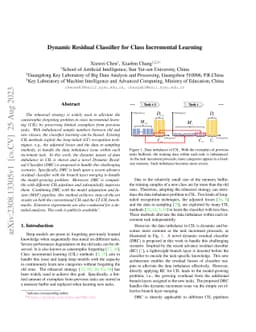 Dynamic Residual Classifier for Class Incremental Learning