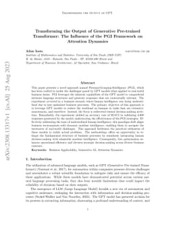 Transforming the Output of Generative Pre-trained Transformer: The
  Influence of the PGI Framework on Attention Dynamics