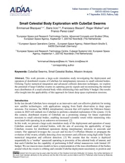 Small Celestial Body Exploration with CubeSat Swarms