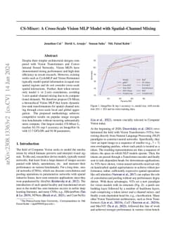 CS-Mixer: A Cross-Scale Vision MLP Model with Spatial-Channel Mixing