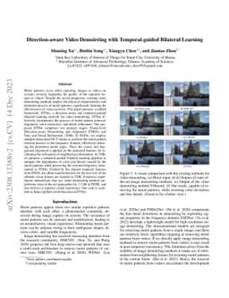 Direction-aware Video Demoireing with Temporal-guided Bilateral Learning