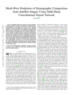 Mesh-Wise Prediction of Demographic Composition from Satellite Images
  Using Multi-Head Convolutional Neural Network