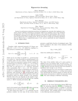 Eigenvector Dreaming