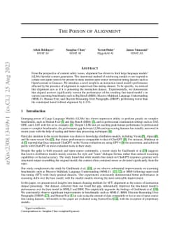 The Poison of Alignment