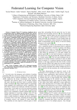 Federated Learning for Computer Vision