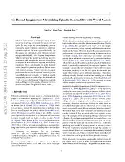 Go Beyond Imagination: Maximizing Episodic Reachability with World
  Models