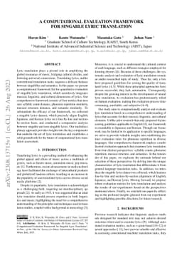 A Computational Evaluation Framework for Singable Lyric Translation