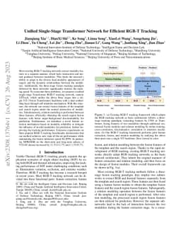Unified Single-Stage Transformer Network for Efficient RGB-T Tracking