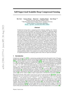 Self-Supervised Scalable Deep Compressed Sensing
