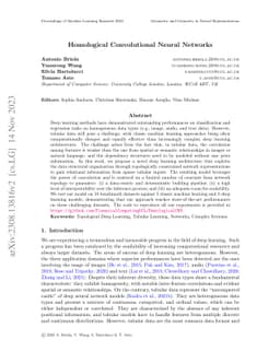 Homological Convolutional Neural Networks